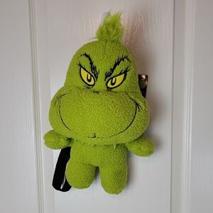 The Grinch Sherpa Plush Toy BACKPACK 15in X 9in